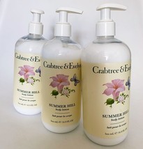 Crabtree &amp; Evelyn Summer Hill Body Lotion 16.9 oz Lot Of 3 - £48.48 GBP