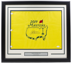 Jack Nicklaus Signed Framed 2019 Masters Golf Flag w/ Years JSA LOA XX02812 - £1,141.52 GBP