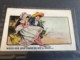 Vintage Post Card Early 1900&#39;s J. Tully  Boy &amp; Girl unposted Cute - £8.80 GBP