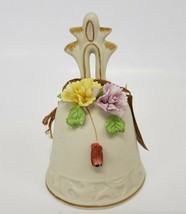 Vintage Arnart Flowers Porcelain Mission Hand Bell - £16.12 GBP