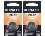 2X Duracell DL2032 3V Lithium Coin Cell Battery CR2332, BR2332, DL2032, ... - £5.86 GBP