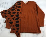 Vintage Asymmetric Sweater Womens M Brown Spotted Wool Angora Long Sleev... - $32.50