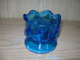 Aqua Blue Glass Six Duck Candle Stick or Candle Holder - £7.78 GBP