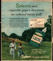 1959 Salem Cigarettes Paper Discovery Man Woman Field smoking  vintage ad D5 - £20.12 GBP