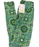 NWT LuLaRoe ONE SIZE OS (2-10) Green White Blue Stained Glass Shamrocks ... - $21.77