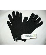 Time And Tru Women&#39;s Solid Cable Knit Touch Gloves Thick &amp; Warm Black So... - $10.22