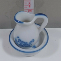 Vintage Miniature Home Sweet Home Pitcher and Bowl Set 1 inch very nice - £14.12 GBP