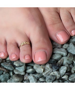 Gold Hawaiian Flower Plumeria Toe Ring (Available in Yellow/Rose/White G... - $3,070.01 MXN+