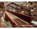 Hanging Railroad Bridge on Royal Gorge CO Colorado UNP DB Postcard B16 - $3.91