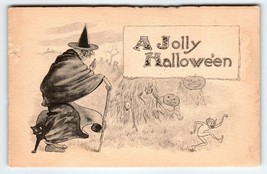 Antique Halloween Postcard Witch Creatures Black Cat Fantasy Barton &amp; Spooner - £63.12 GBP