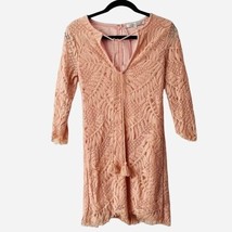 Lovers + Friends Marlie Mini Dress Blush Pink Size XS Lace - £26.96 GBP