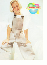 Aaron Carter James Van Der Beek teen magazine pinup clipping white overalls - £2.75 GBP
