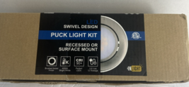  2.75&quot; Wide 2700K Swivel and Dimmable Wired LED Puck 3-Pucks Kit Brushed... - $28.71