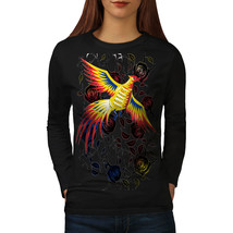Colourful Bird Art Animal Tee Nature Bird Women Long Sleeve T-shirt - £12.01 GBP