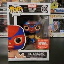 Funko Pop Marvel Lucha Libre El Aracno #706 Collector Corps Exclusive Bo... - £7.75 GBP