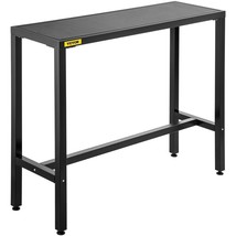 VEVOR Outdoor Bar Table, 46.5&quot; L x 15&quot; W x 38.6&quot; H, Narrow Rectangular Height Pu - $179.86