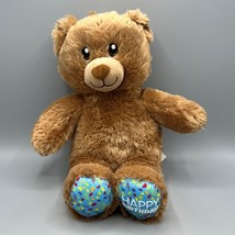 Build-A-Bear Happy Birthday Feet 15&quot; Plush Stuffed Animal Light Brown Bear - £12.54 GBP