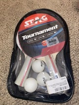 Tournament Table Tennis Playset 2 Racquets &amp; 3 Balls Sports Ping Pong Paddles - £19.93 GBP