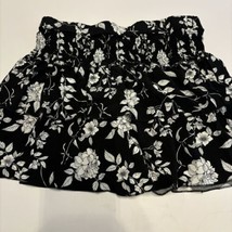 Altard State Women’s Black And White Floral  Smocked Layered Skirt Boho XL - £10.31 GBP