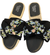 Franco Sarto Pandora Espadrille Slides, Black Floral, Women&#39;s Size 10 M - £9.92 GBP