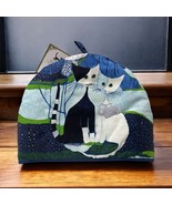 NWT Rosina Wachtmeister Abstract Cat Tea Cosy  by Ulster Weavers blue green - $29.65