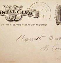 Victorian 1881 Postcard Waterville Maine Antique Paper Ephemera Posted PCBG7A - £31.89 GBP