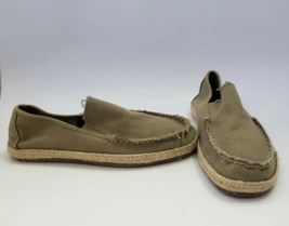 Merona Loafers Canvas Shoes Khaki beige Mens size 7 - £11.81 GBP