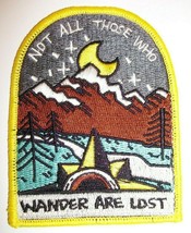 Not All Those Who Wander are Lost~Embroidered Patch~3 7/8&quot; x 3&quot;~Iron Or ... - £3.68 GBP