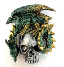 Dragon with Skull Magnet (Green) - $7.50