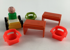 Fisher Price Little People We Play Dad Figure Car Furniture Vintage 80s Lot - $19.75