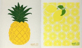 Wet-It! Swedish Treasures Dishcloth &amp; Cleaning Cloth - Set of 2 - Fruits Series - £11.90 GBP