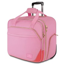 Rolling Briefcase For Women, Large Rolling Laptop Bag With Wheels Fits 1... - £107.45 GBP