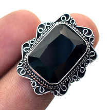 Black Spinel Vintage Style Gemstone Handmade Fashion Ring Jewelry 8.50" SA 1624 - £5.18 GBP