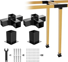 Panghuhu88 4X4 Pergola Kit, Pergola Brackets Base Kit, Woodworks, Patio ... - £78.73 GBP