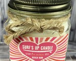 Surfs Up Soy Wax Mason Jar Scented Candle - 8 oz - Beach Bum - New - $11.64