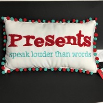 Ashland Christmas Throw Pillow Presents Speak Louder Than Words Holidays NEW - £17.72 GBP