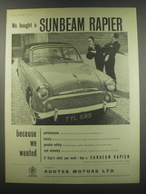 1957 Sunbeam Rapier Ad - We bought a Sunbeam Rapier - $18.49