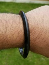 Sarbloh bangle black kara pure iron sikh collar kada heavy singh kaur khalsa l12 - £12.22 GBP