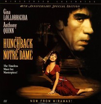 Hunchback Of Notre Dame Gina Lollobrigida 45 Th Anniv Laserdisc Rare - £7.95 GBP