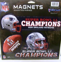 New England Patriots Magnets 11x11 Die Cut Vinyl Set of 3 Super Bowl 51 Champion - €33,70 EUR