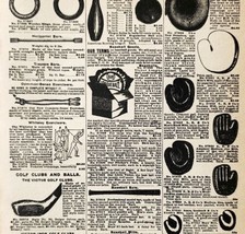 1900 Baseball Equipment Sports Advertisement Victorian Sears Roebuck 5.25 x 7&quot; - £12.63 GBP