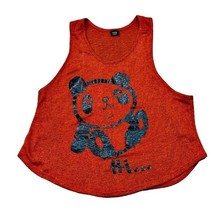 Panda Bear A-Line Tank Top Size XL (read) Burnt Orange HI by TOTO Collection - £7.75 GBP