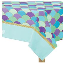 Mermaid Wishes Paper Table Cover Birthday Party Supplies 54&quot; x 96&quot; 1 Count - €5,15 EUR