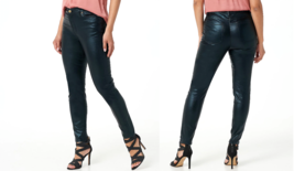 Haute Hippie Tribe Coated Denim Skinny Jeans - BLACK, PLUS 22W - £27.45 GBP