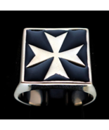 Sterling silver ring Maltese Cross Knights Hospitaller Malta Crusaders M... - $100.00