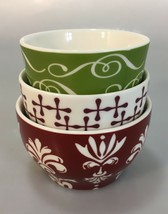  Starbucks Set of 3 New Bone China Nesting Tea Coffee Cup Sugar Snack Bo... - $29.89