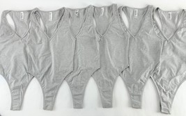 6 Pack Women&#39;s Bodysuits Cotton Spandex Halter Thong by American Apparel... - $11.99
