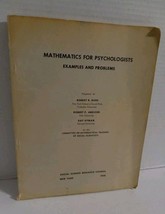 mathematics for psychologists examples and problems 1956 social science research - £10.20 GBP