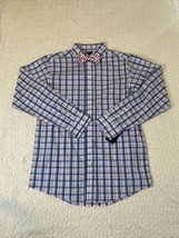 Tommy Hilfiger THFlex Boys Button Up Shirt Size 18 Blue Pink Plaid w/ Bow Tie - £18.49 GBP