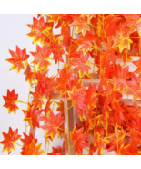12PCS 90&quot; Fall maple leaf Autumn garland fall leaves artificial fall lea... - $32.16 CAD